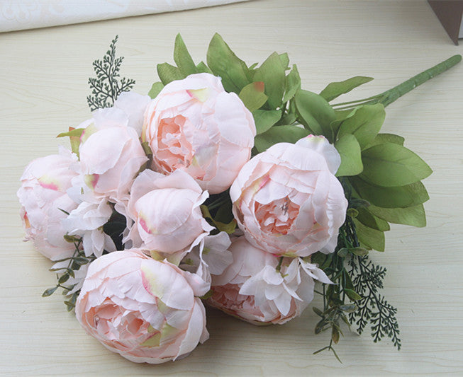 13 Core-spun Peony Decorative Flowers Artificial Flowers Artificial Flowers