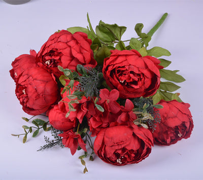 13 Core-spun Peony Decorative Flowers Artificial Flowers Artificial Flowers