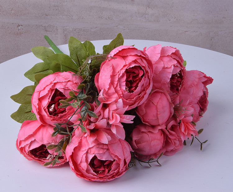 13 Core-spun Peony Decorative Flowers Artificial Flowers Artificial Flowers