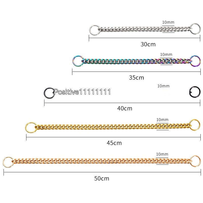 Pet Supplies Stainless Steel Drag Chain Double Ring
