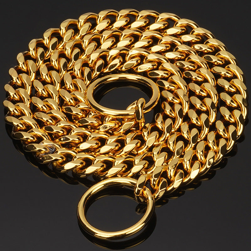 Pet Supplies Stainless Steel Drag Chain Double Ring